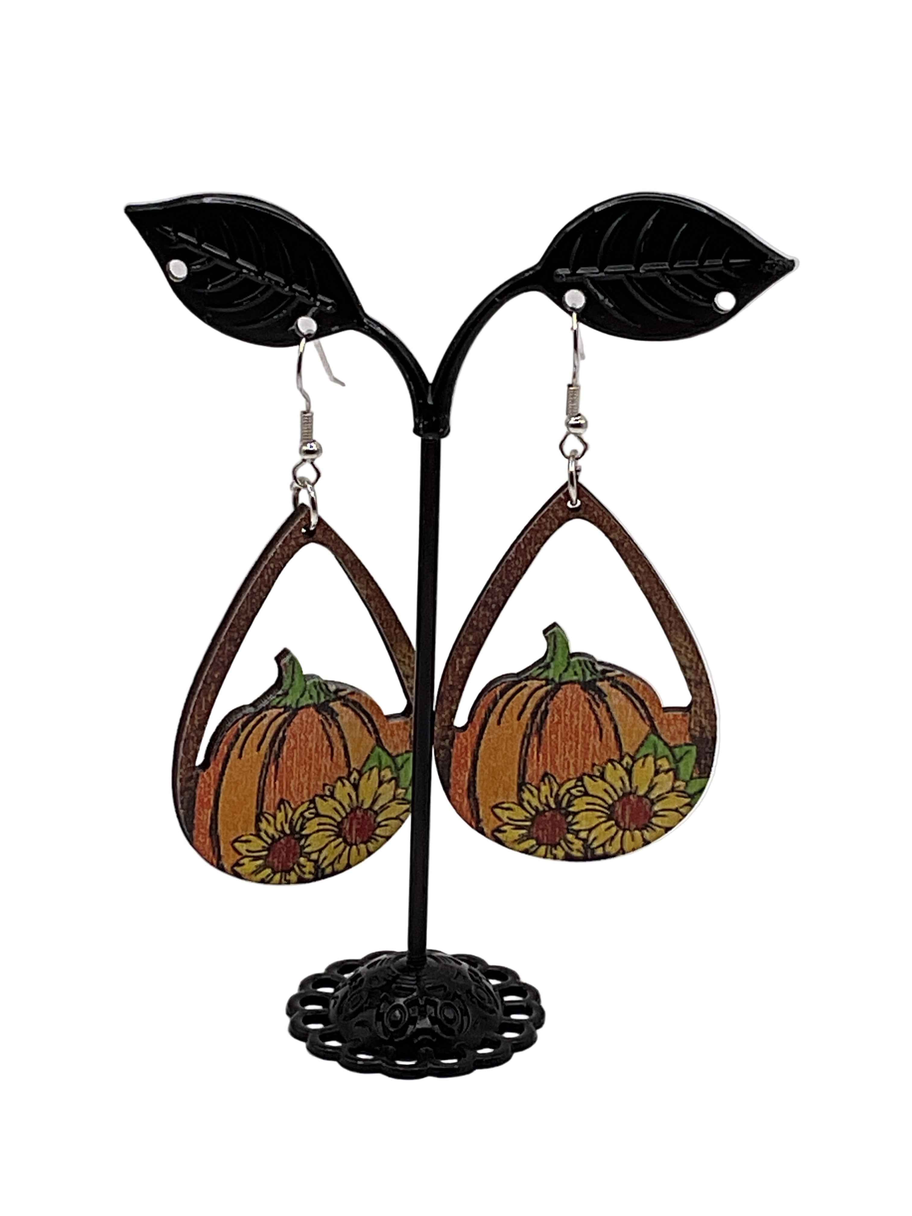 Fall pumpkin earrings Main image