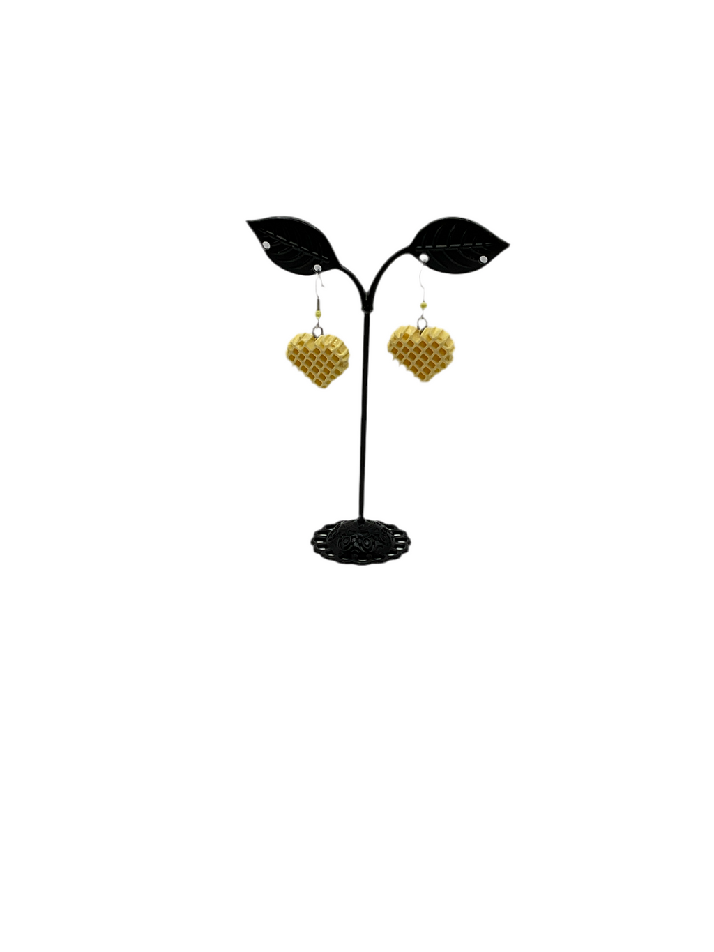 Waffle Heart Earrings