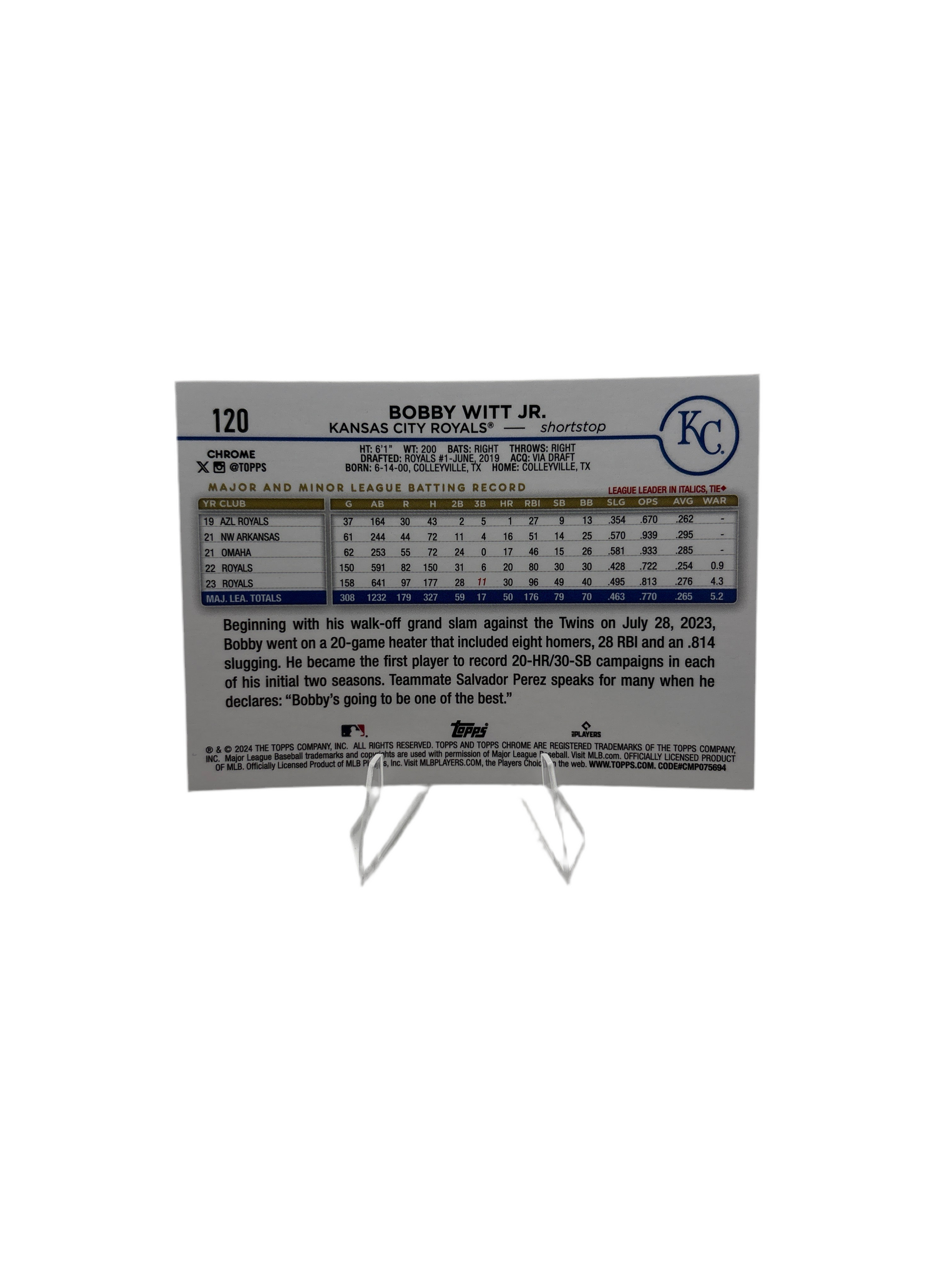 Topps Bobby Witt JR.