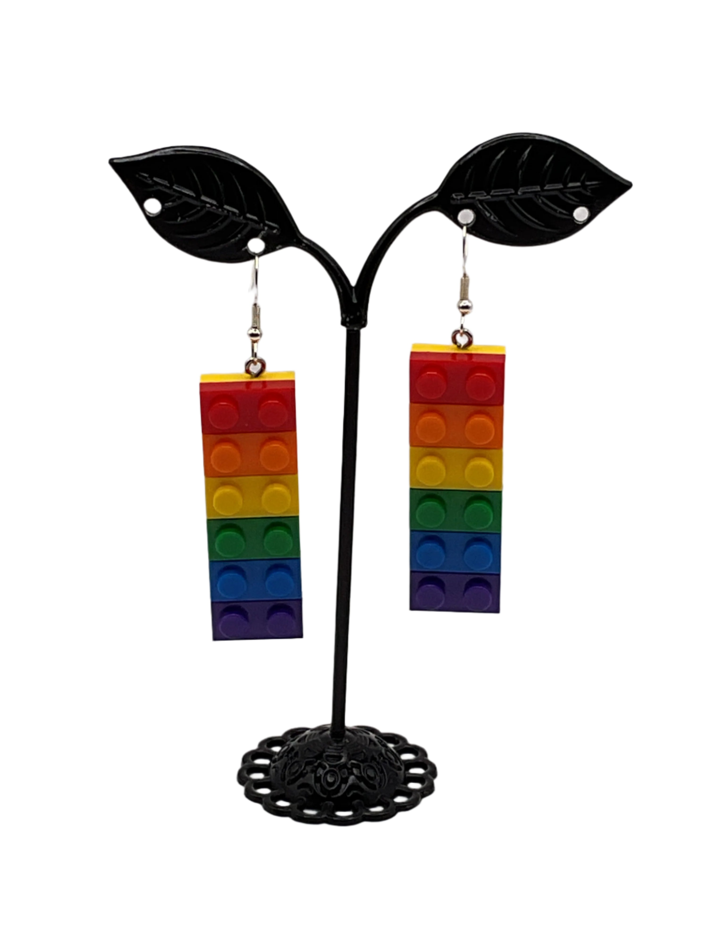 Rainbow Building Block Earrings Main image