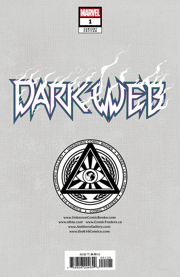 Dark Web #1 [Dwb] Unknown Comics Skan Exclusive Virgin Var (12/07/2022) - Collectors World Toys