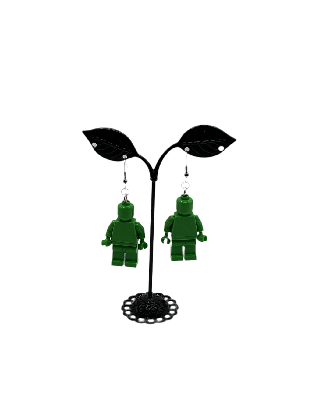 Green man earrings