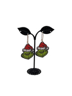 Grinch Head Earrings