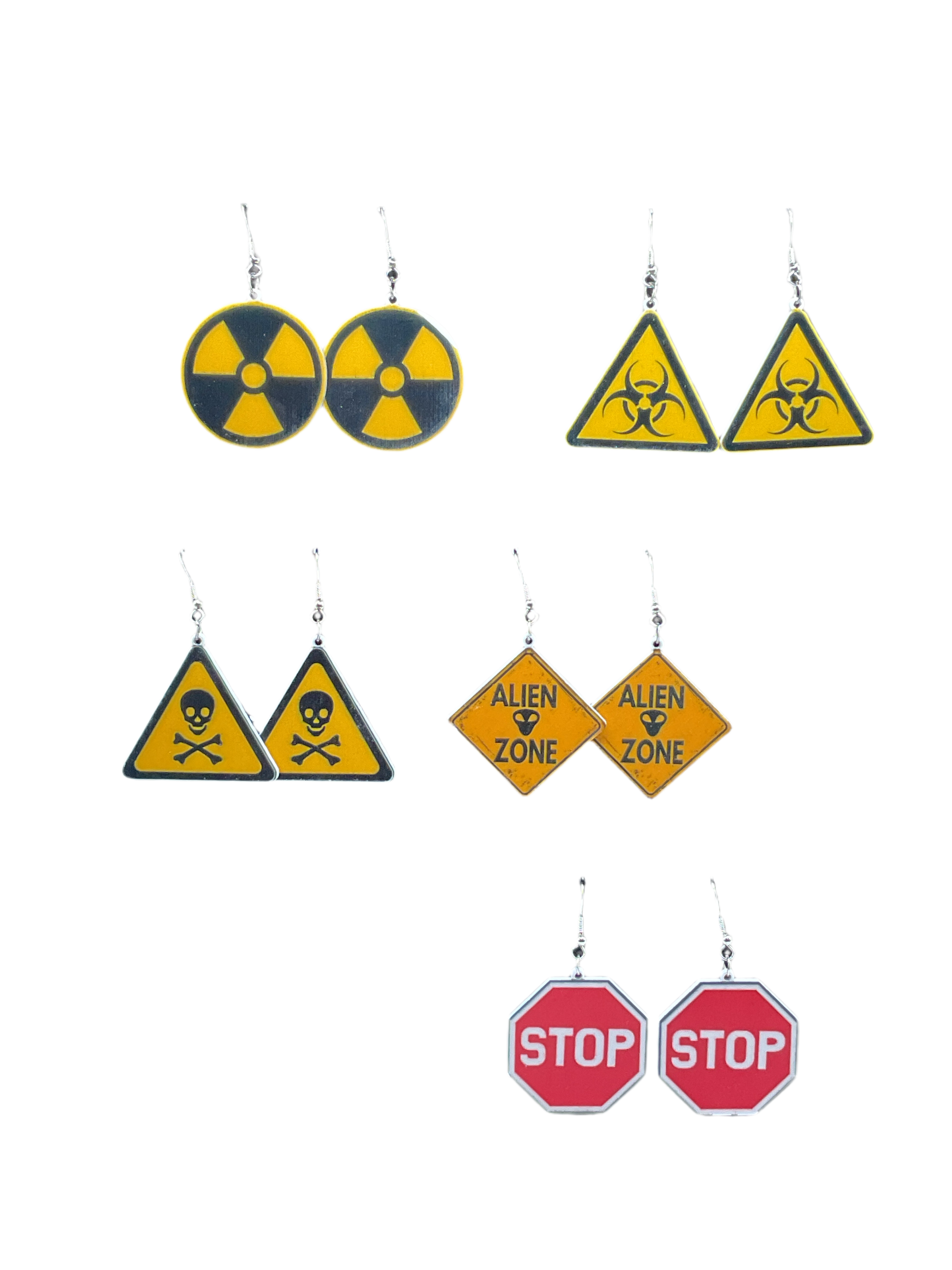 Caution Sign Earrings Main image