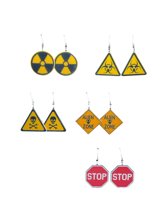 Caution Sign Earrings