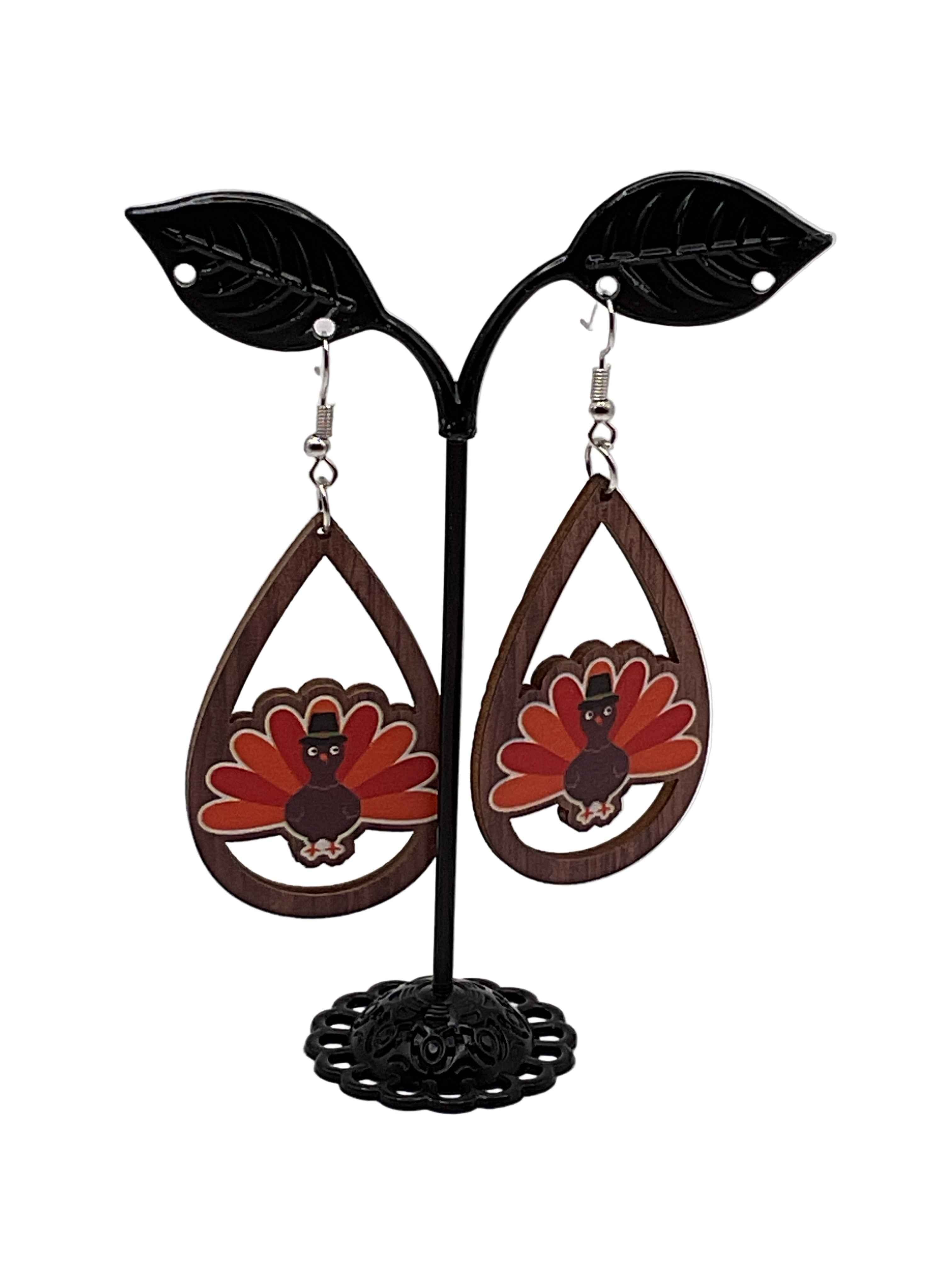Fall Turkey earrings Main image