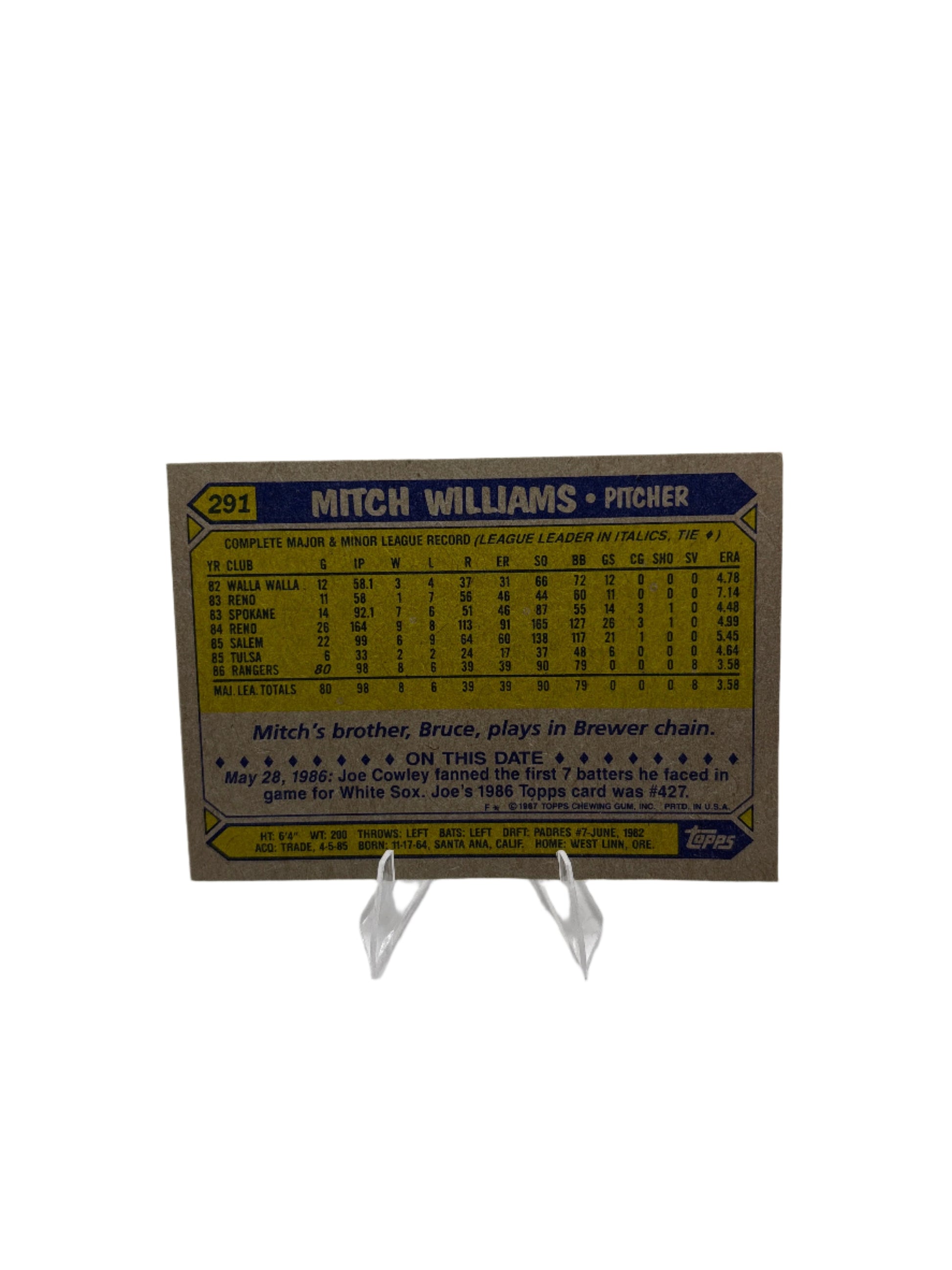 Topps Mitch Williams
