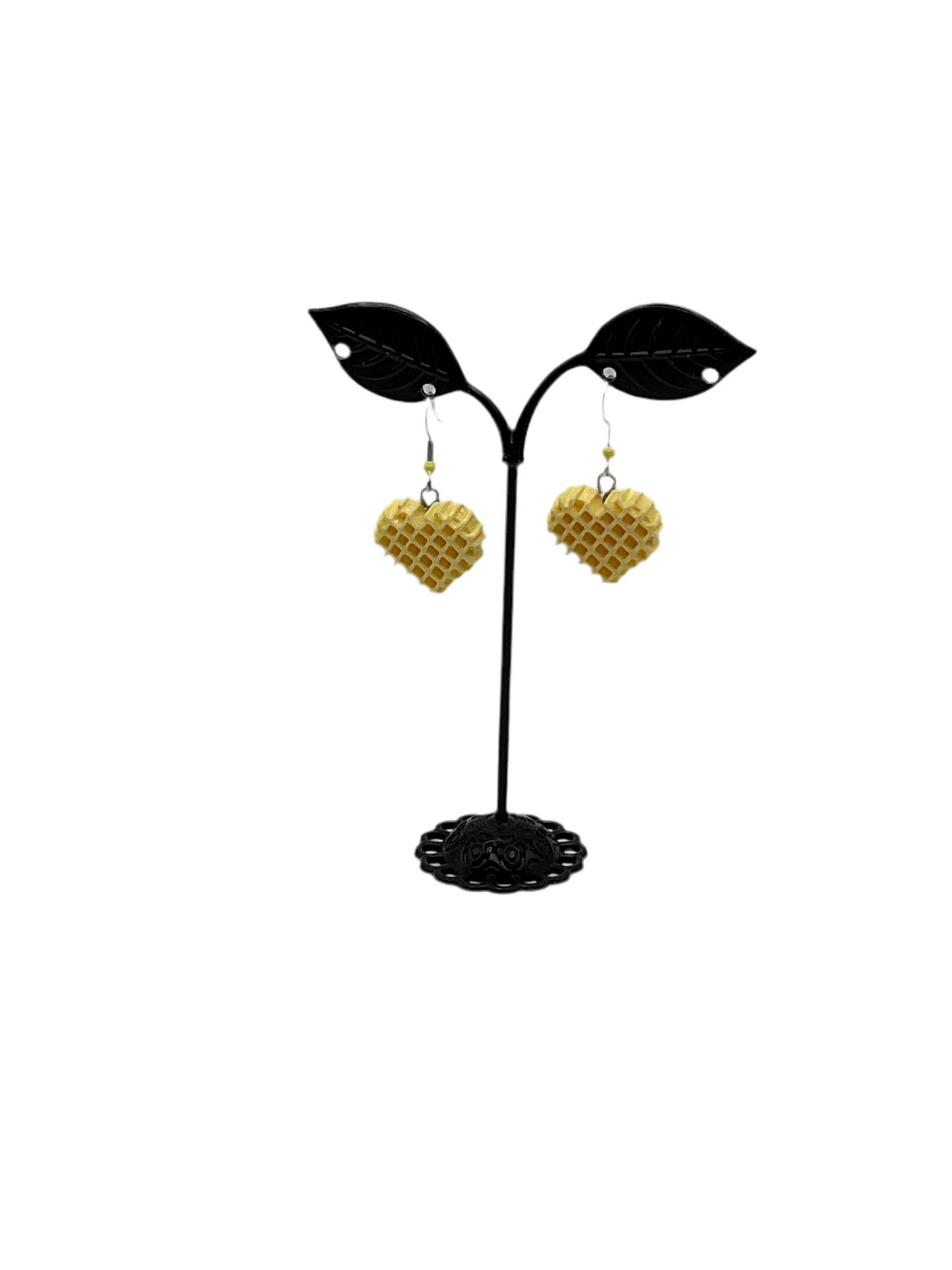 Waffle Heart Earrings