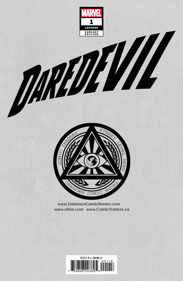 Daredevil #1 Unknown Comics Tony Daniel Exclusive Virgin Var (07/13/2022) - Collectors World Toys