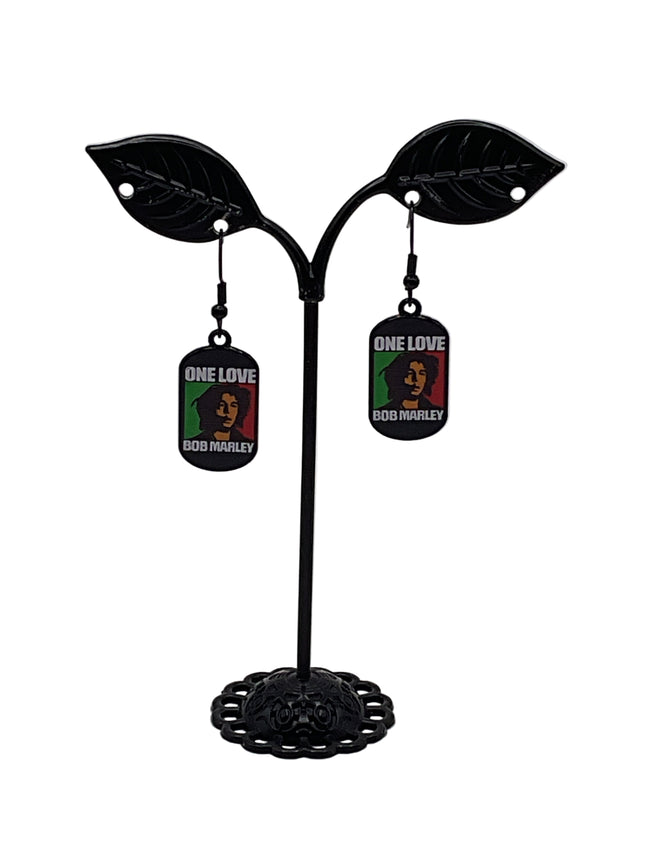 Bob Marley Earrings Hover Image