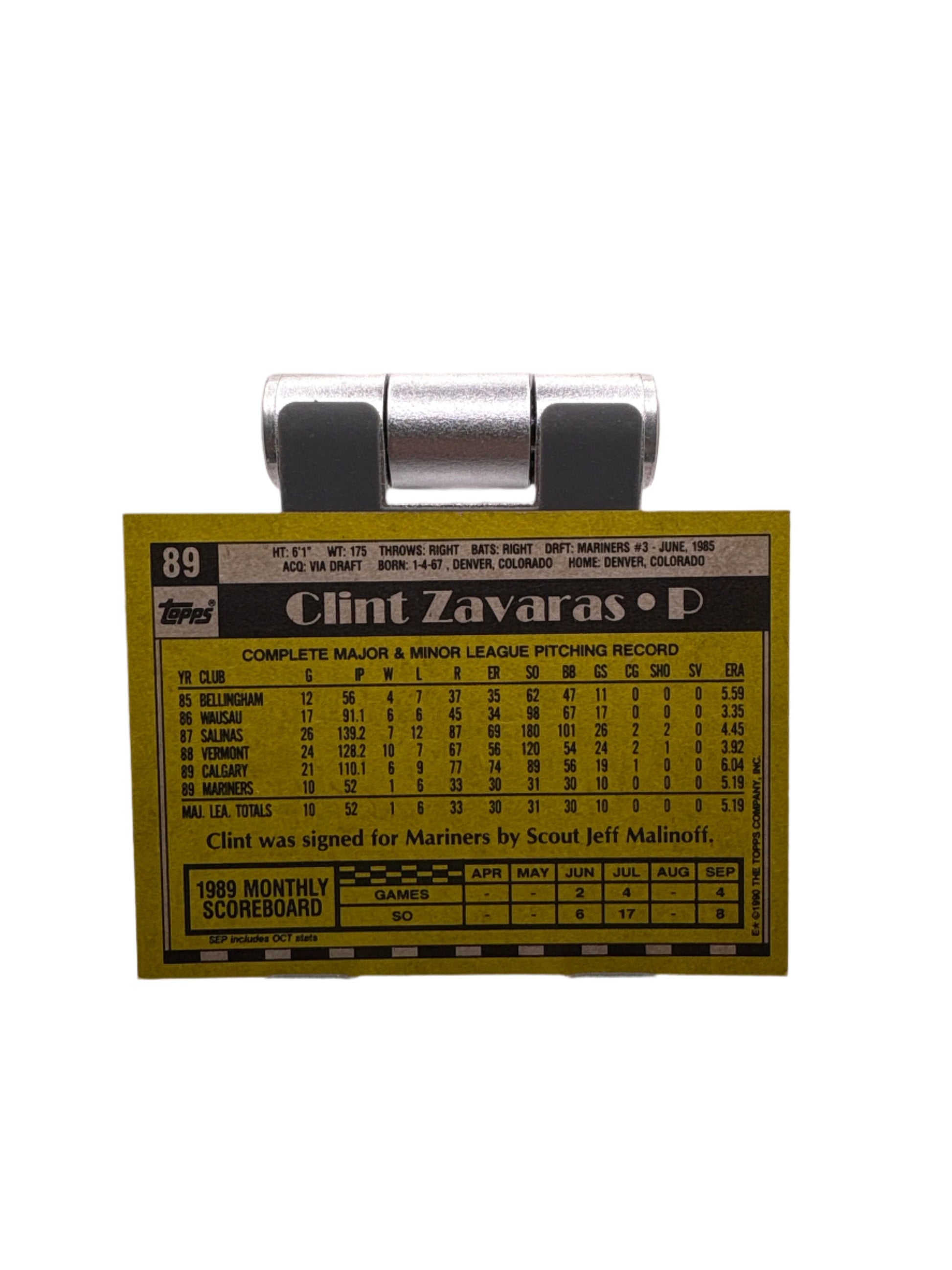 Topps Clint Zavaras