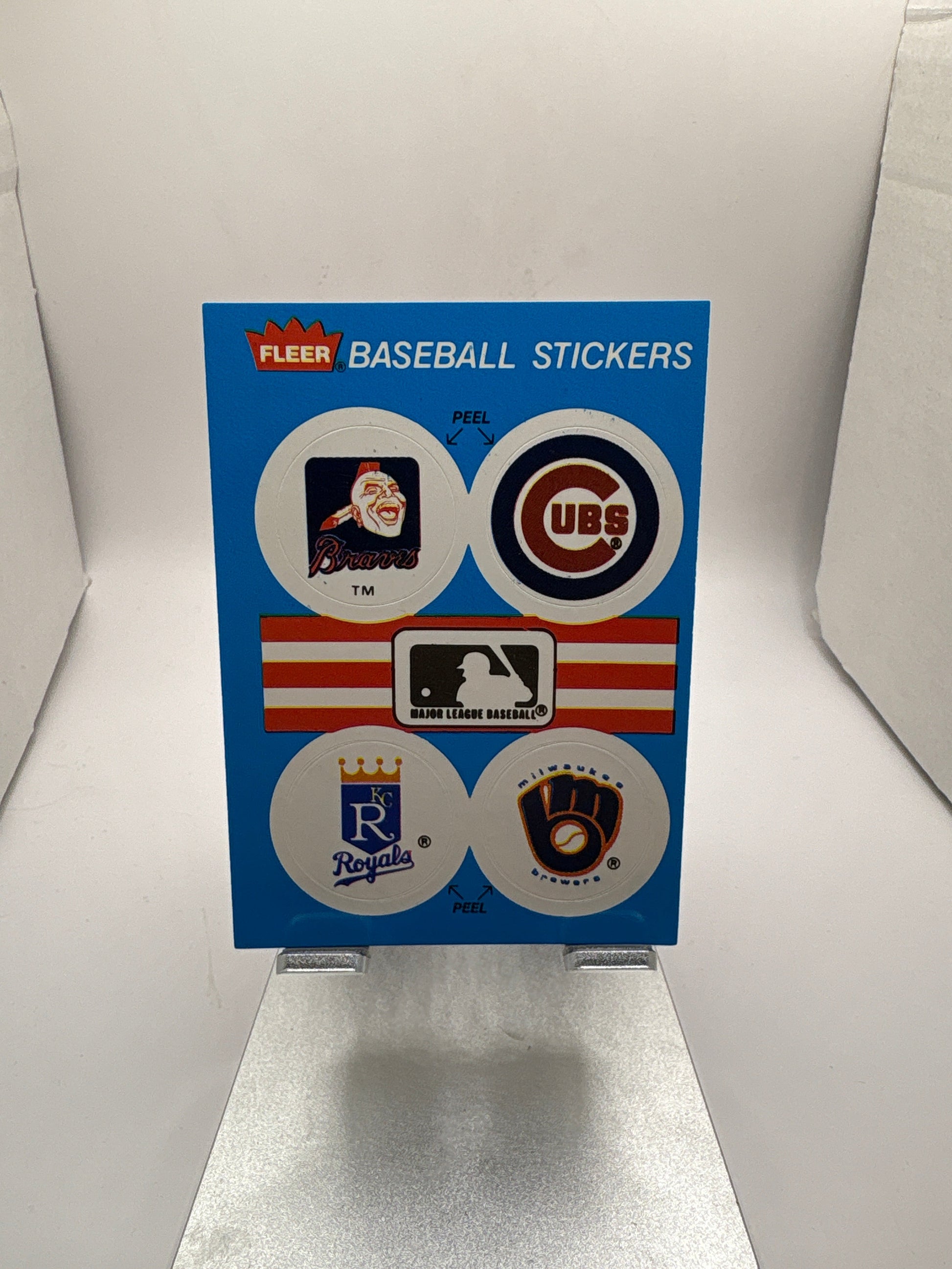 Fleer Atlanta Braves Chicago Cubs Kansas City Royals Milwaukee Brewers Baseball Stickers