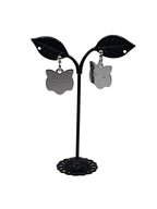 Cat Head Tag Earrings