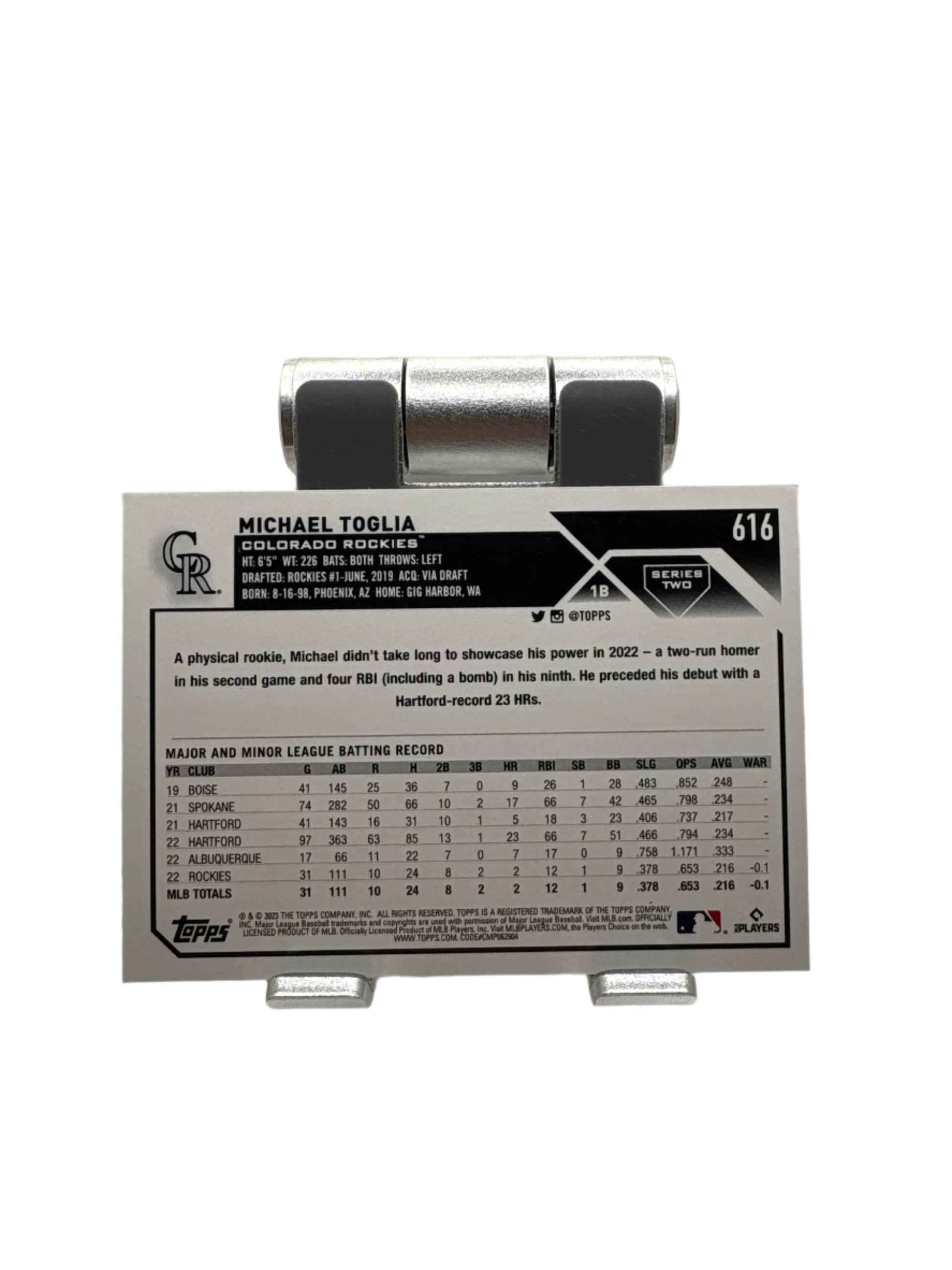 Topps Michael Toglia