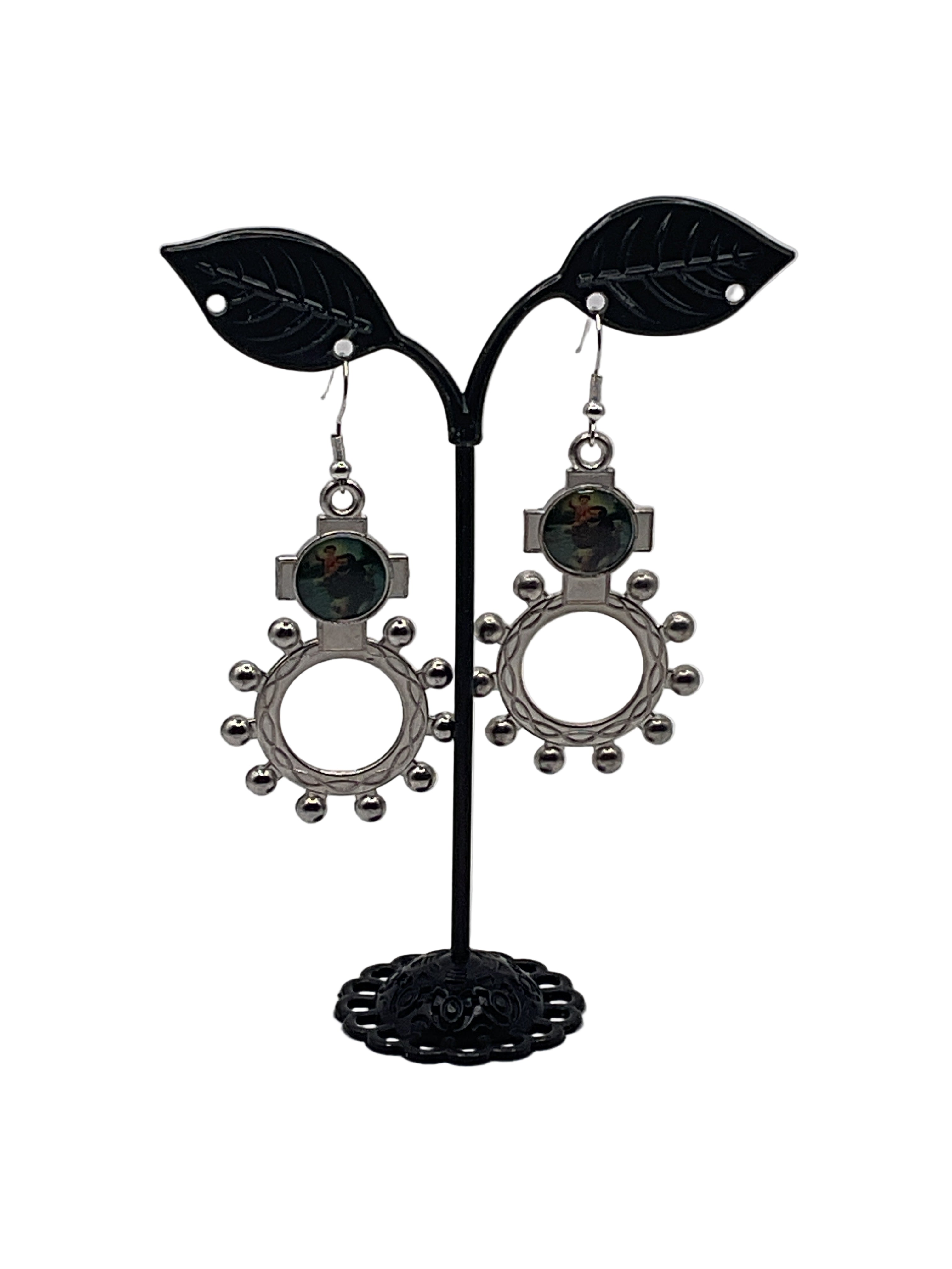 Finger Rosary Ring Earrings