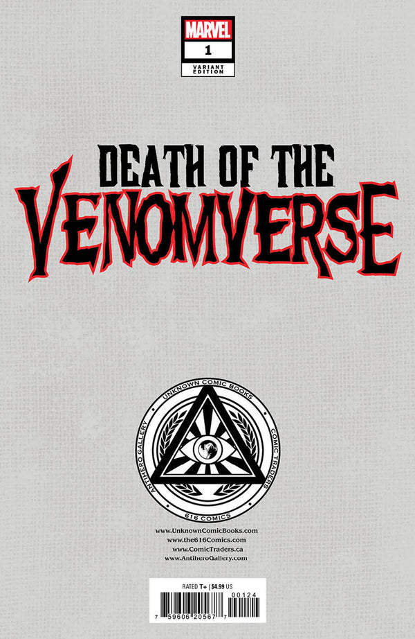 Death Of The Venomverse #1 Unknown Comics Davide Paratore Exclusive Var (08/02/2023) - Collectors World Toys
