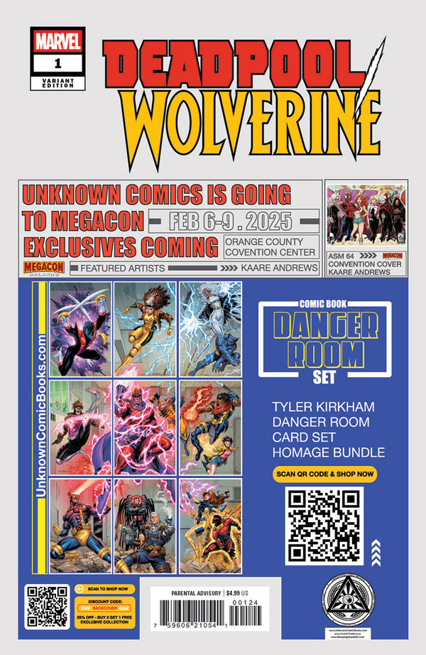 [Signed by Tyler Kirkham] Deadpool / Wolverine #1 Unknown Comics Tyler Kirkham Exclusive Virgin Var [IN STOCK] - Collectors World Toys