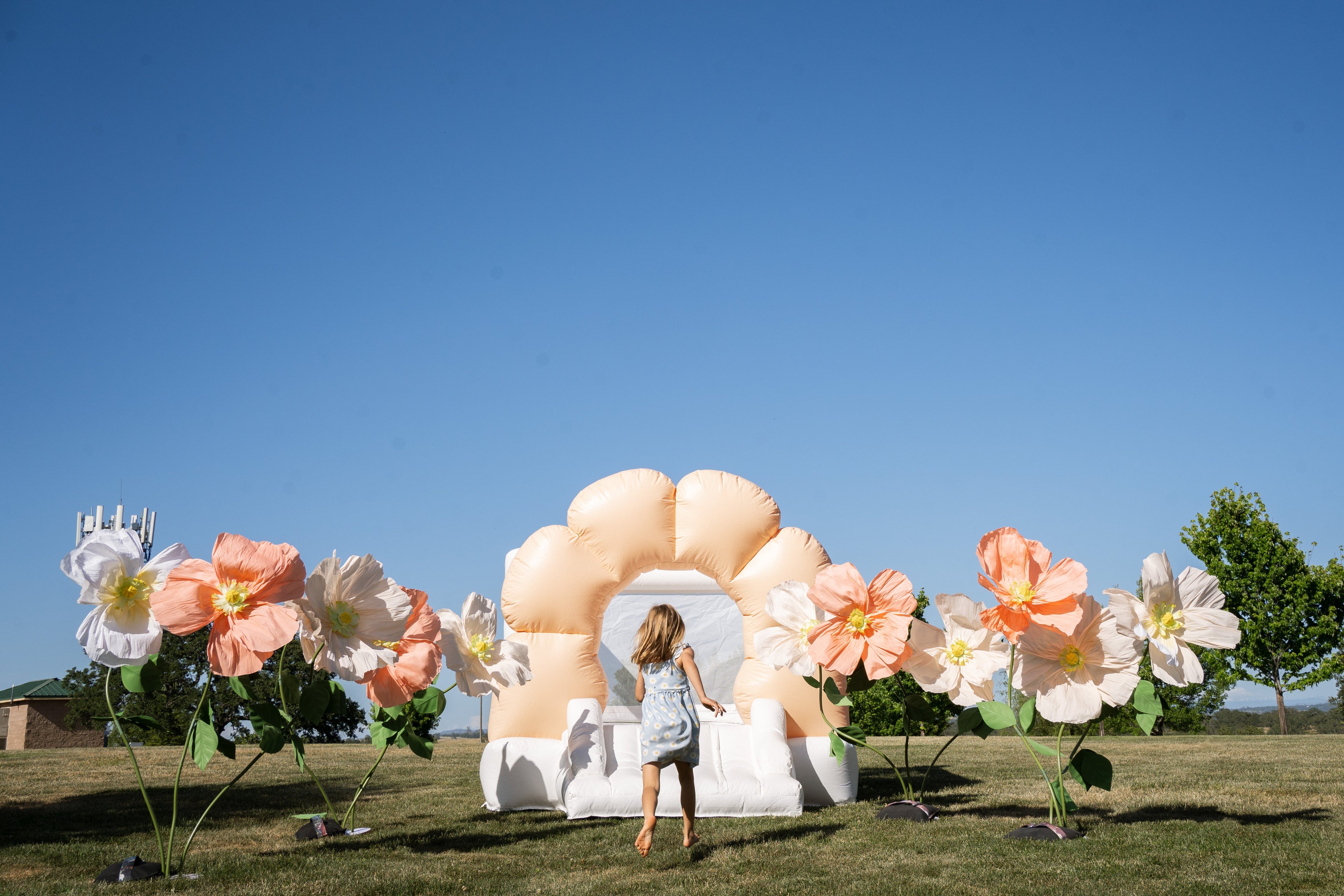 Mini Daisy - Peach Flower Bounce House - Collectors World Toys
