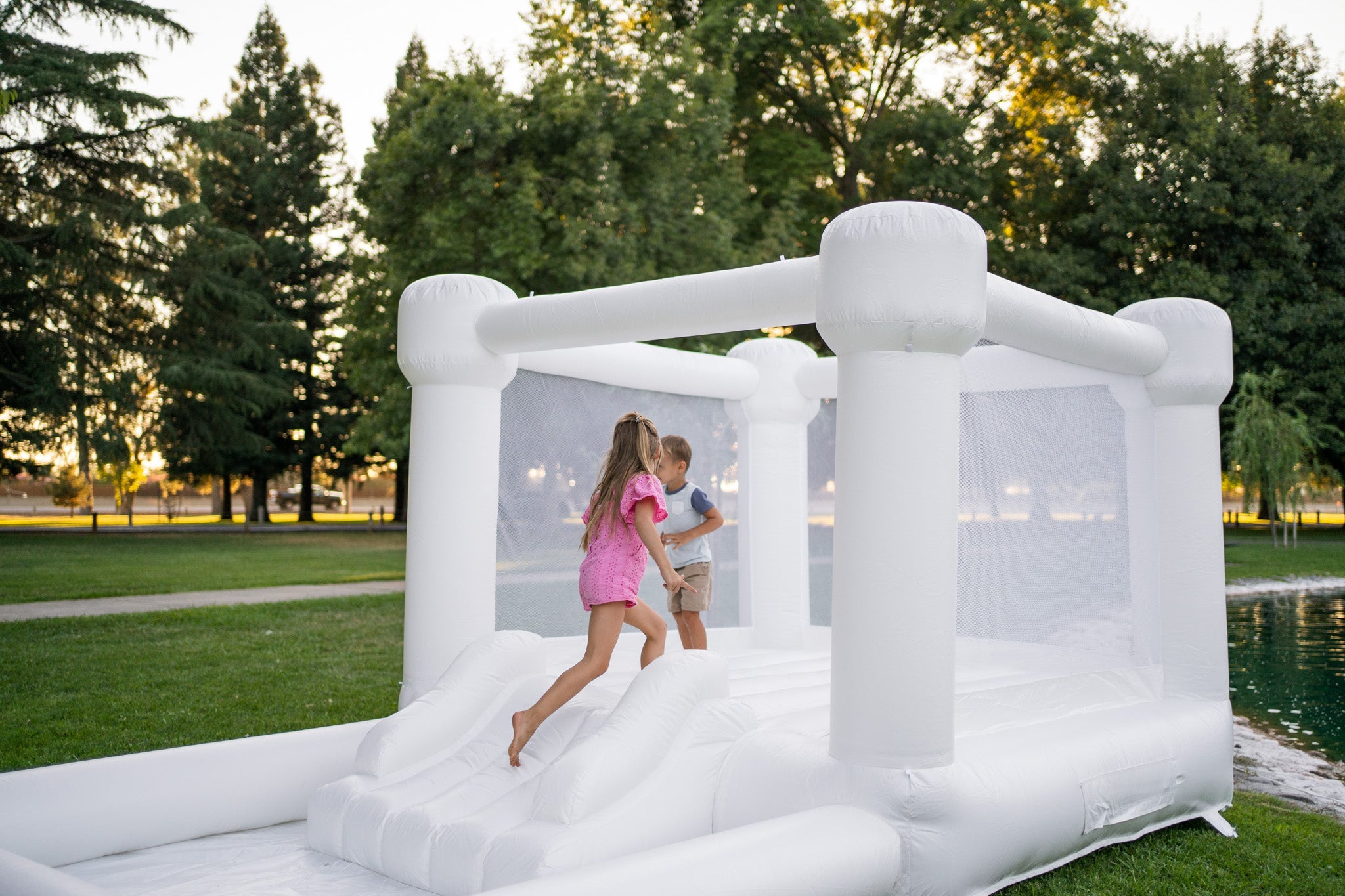 Mini Marcos - White COMBO Bounce House with Ball Pit - Collectors World Toys