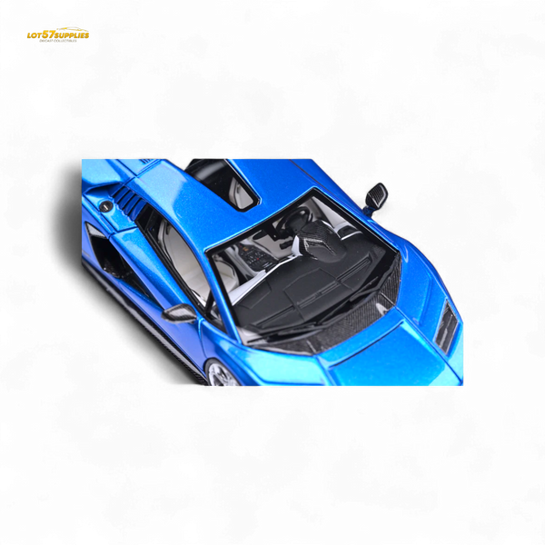 Fuelme Model NEO COUNTACH LPI 800-4 BLU TAHITI DARK BLUE 1:64 Resin