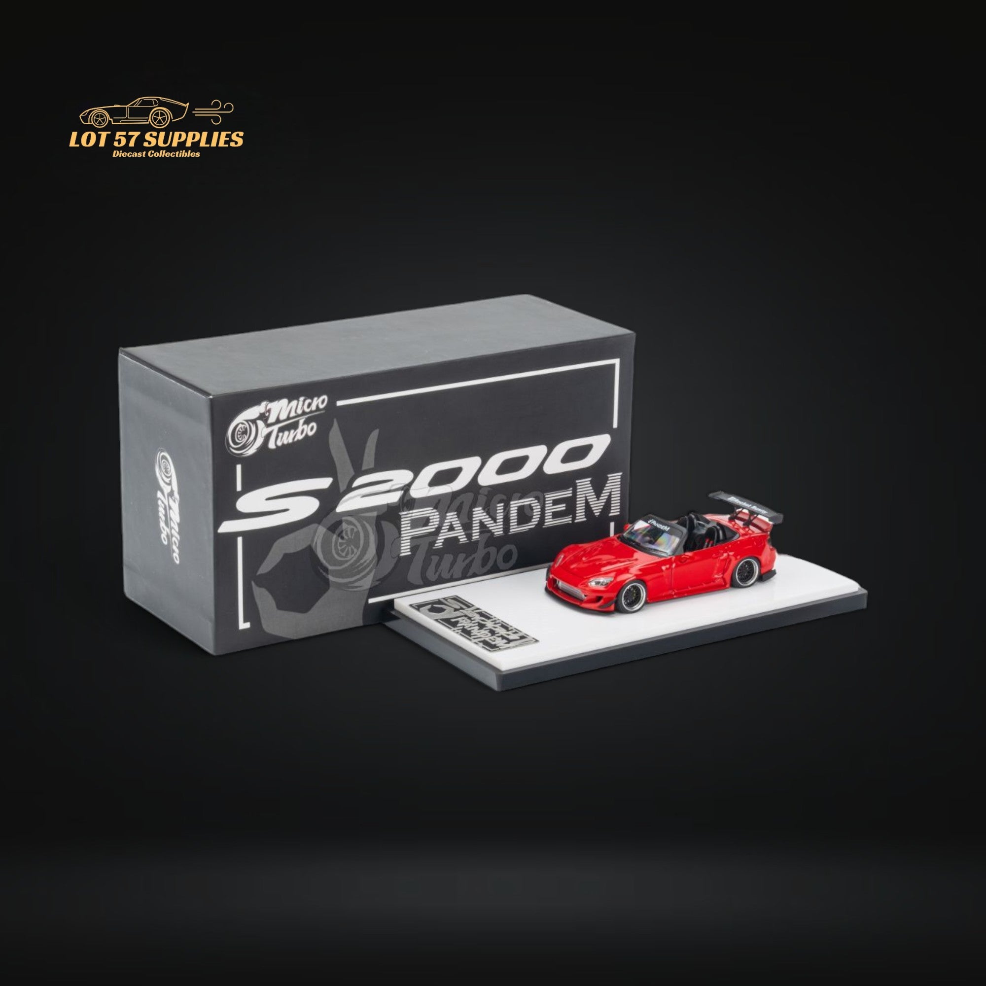 Microturbo Honda S2000 Roadster Pandem Rocket Bunny Aero Kit in Red 1:64 - Collectors World Toys