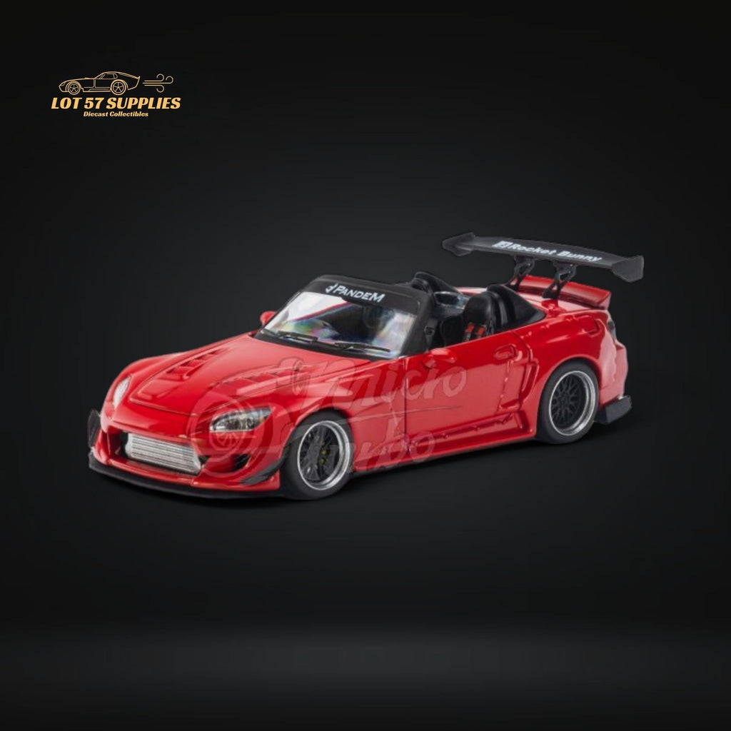 Microturbo Honda S2000 Roadster Pandem Rocket Bunny Aero Kit in Red 1:64 - Collectors World Toys