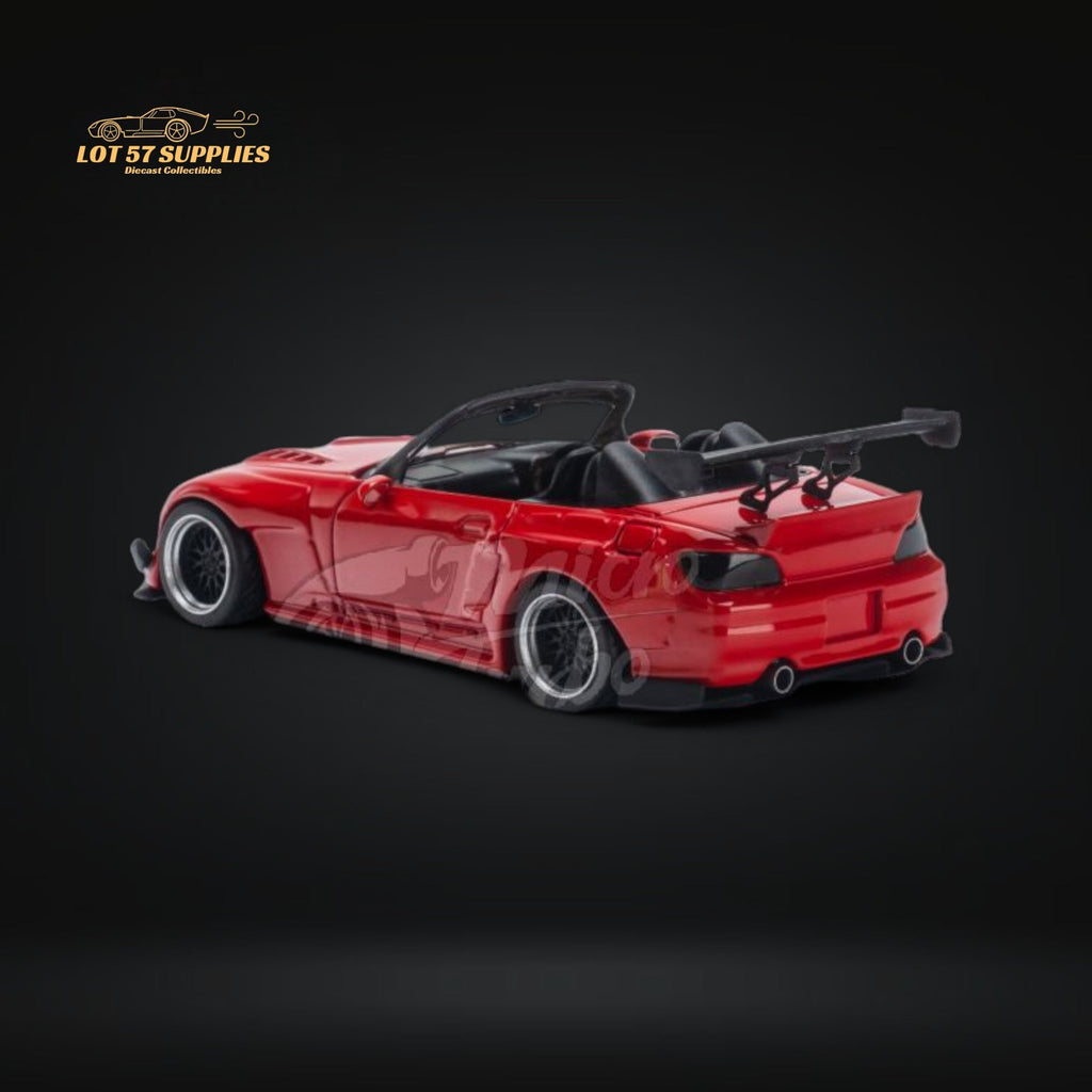 Microturbo Honda S2000 Roadster Pandem Rocket Bunny Aero Kit in Red 1:64 - Collectors World Toys