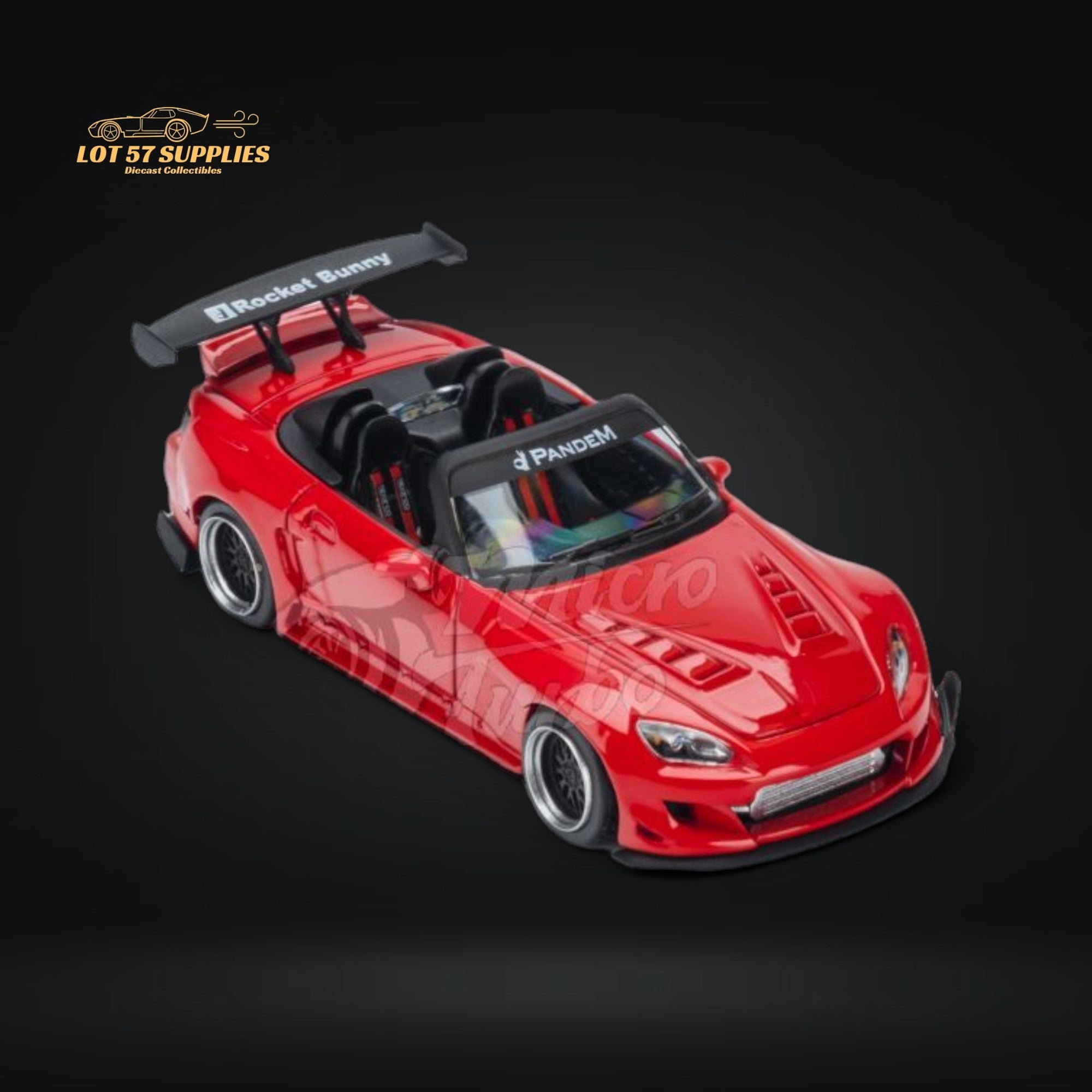 Microturbo Honda S2000 Roadster Pandem Rocket Bunny Aero Kit in Red 1:64 - Collectors World Toys