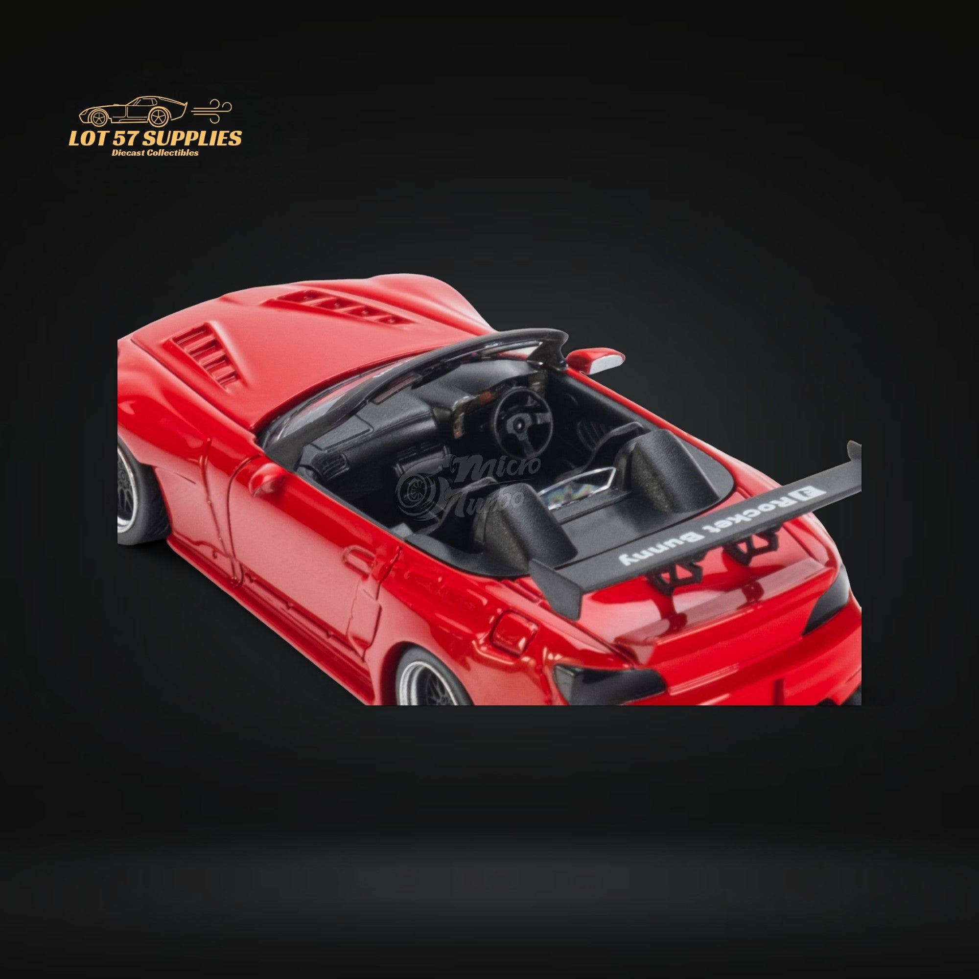 Microturbo Honda S2000 Roadster Pandem Rocket Bunny Aero Kit in Red 1:64 - Collectors World Toys