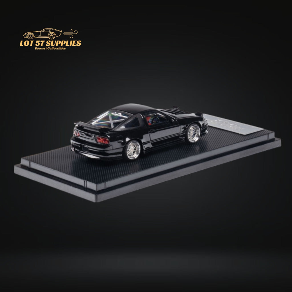 MicroTurbo Custom 180SX Type X Metallic Black 1:64 MT64180SXBLK - Collectors World Toys