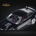 MicroTurbo Custom 180SX Type X Metallic Black 1:64 MT64180SXBLK - Collectors World Toys