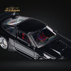 MicroTurbo Custom 180SX Type X Metallic Black 1:64 MT64180SXBLK - Collectors World Toys