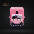 MicroTurbo HINO 300 Custom Box Truck in Pink #43 Livery 1:64 MT6404B5 - Collectors World Toys