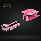 MicroTurbo HINO 300 Custom Box Truck in Pink #43 Livery 1:64 MT6404B5 - Collectors World Toys