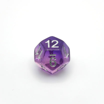 Dancing Lavender - 7 Piece DnD Dice Set | Acrylic RPG Gaming Dice