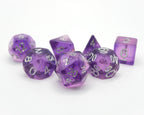 Dancing Lavender - 7 Piece DnD Dice Set | Acrylic RPG Gaming Dice - Collectors World Toys