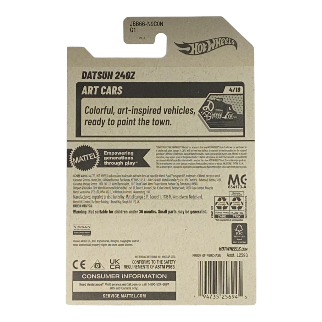 Hot Wheels Datsun 240z - Art Cars Series 4/10 - Collectors World Toys