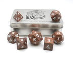 Deku Seed- 7 Piece DnD Dice Set | Wood RPG Gaming Dice - Collectors World Toys