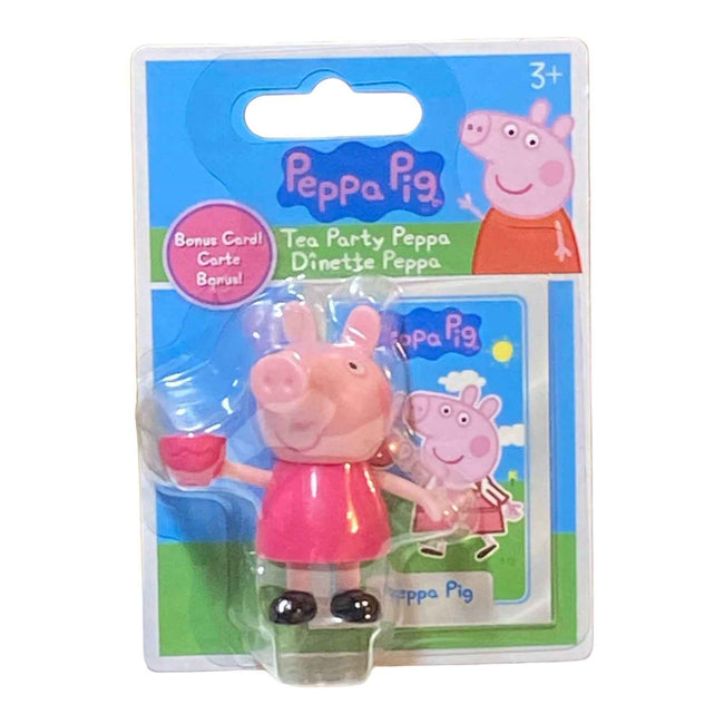 Tea Party Peppa / Dinette Peppa Mini Figure / Cake Topper with Bonus Card - Peppa Pig Collection - Hover Image