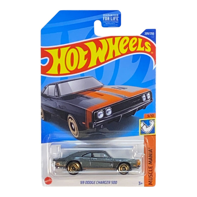 Hot Wheels '69 Dodge Charger 500 - Muscle Mania Series 3/10 - Hover Image