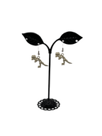 White Dinosaur Skeleton Earrings