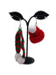 Scarf and hat earrings
