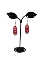 Red Canvas Shoe Earrings