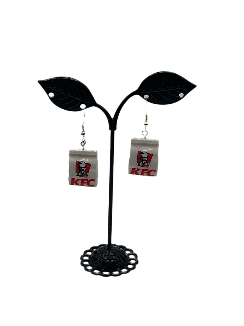 Chicken Fast Food Bag Earrings