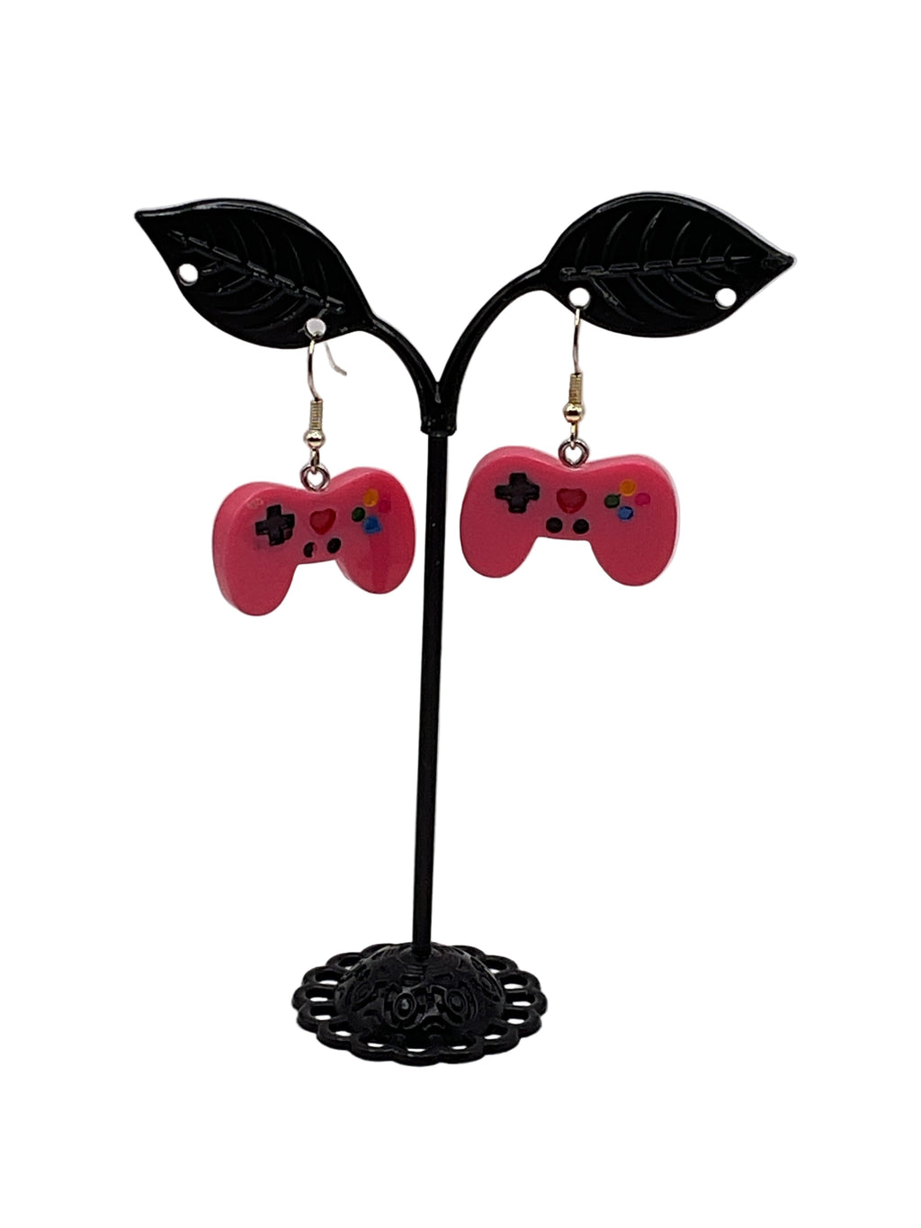Pink Gaming Controller Earrings
