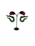 Floral Alligator Earrings