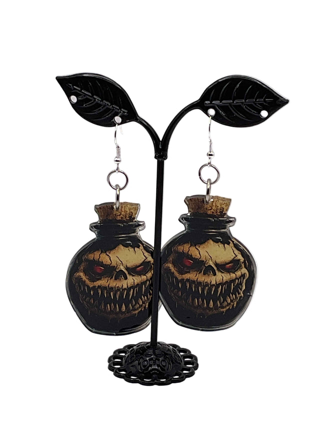 Court of the Dead Skull Apple Earrings Hover Image