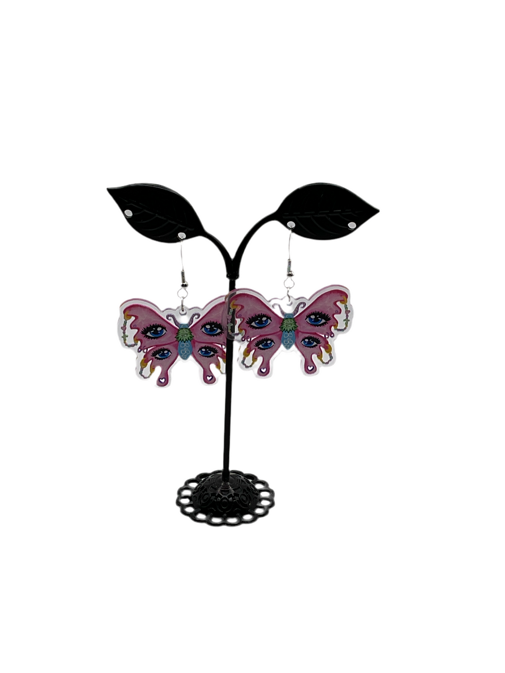 Pink Butterfly earrings