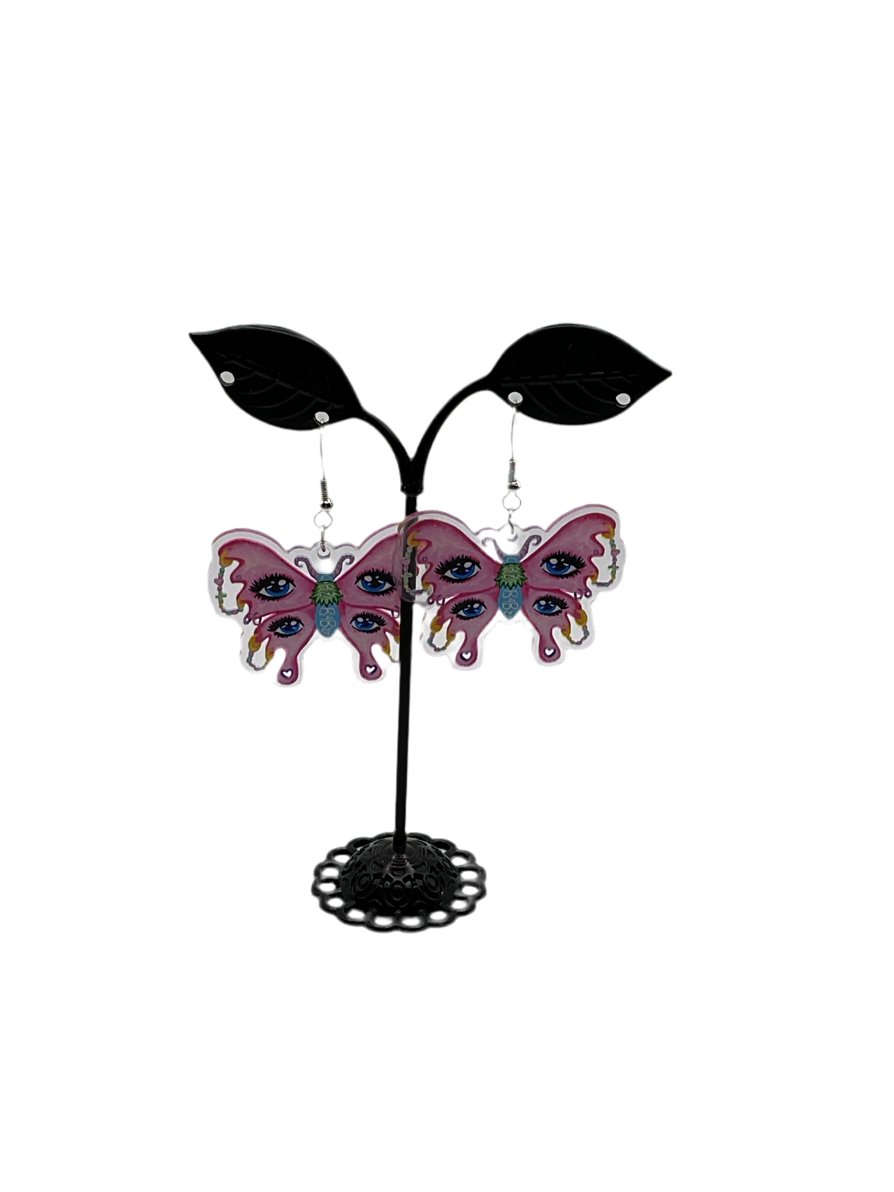Pink Butterfly earrings