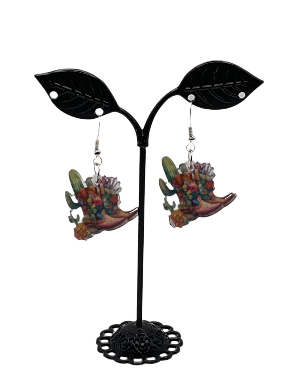 Boots And Sunflower Earrings